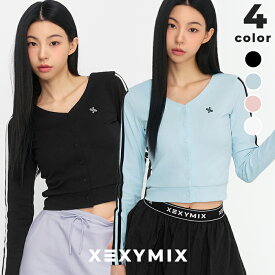 ゼクシィミックス xexymix カーディガン クロップド丈 ヨガウェア トップス レディース テニスウェア かわいい ヨガトップス ピラティスウェア スポーツウェア トレーニングウェア おしゃれ フィットネスウェア ジムウェア 春 ゼクシーミックス 韓国 XFK1TL1102