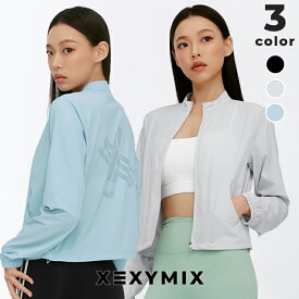 【OUTLET】ゼクシィミックス xexymix ウィンドブレーカー 軽量 撥水 レディース ジャケット 長袖 アウター スポーツウェア トレーニングウェア フィットネスウェア ランニングウェア ジムウェア 防風 ゼクシーミックス XFK2JL1001【20】