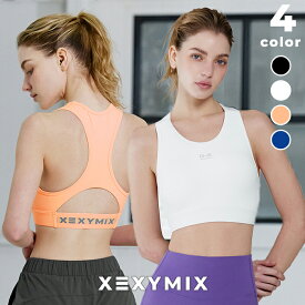 ゼクシィミックス xexymix ブラトップ パッド付き 360N レーサーバック ロゴ入りバンド ランニングウェア レディース ヨガウェア ピラティスウェア スポーツウェア トレーニングウェア フィットネスウェア ジムウェア ゼクシーミックス XXMX XFK1BR1504