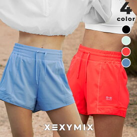 【クーポン利用で15%OFF】ゼクシィミックス xexymix ショートパンツ ハーフパンツ レディース ランニングウェア ボトムス リフレクター入り 夜ラン ヨガパンツ ヨガウェア トレーニングウェア フィットネスウェア ランニングウェア ジムウェア ゼクシーミックス XFK2PS1004