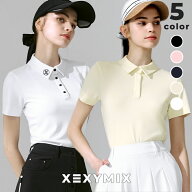 ゼクシィミックス xexymix 半袖 スリムフィット ポロシャツ ゴルフウェア レディース Tシャツ かわいい …