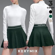 【OUTLET】ゼクシィミックス xexymix ゴルフ スカート 裏起毛 ニット プリーツ スカート UVカット インナ…