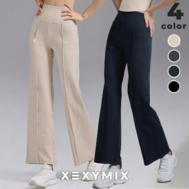 ゼクシィミックス xexymix ヨガレギンス ショート丈&ロング丈 ワイドレギンス ヨガパンツ ヨガウェア ピラティスウェア スポーツウェア レディース トレーニングウェア レディース フィットネスウェア レディース ジムウェア レディース ゼクシーミックス xwflg12j3