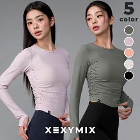 ゼクシィミックス xexymix ヨガウェア 長袖 ヨガウェア 冬 ヨガウェア トップス スポーツウェア レディース 長袖 トレーニングウェア フィットネスウェア レディース ランニングウェア 冬 ジムウェア ゼクシーミックス xwflt05j3