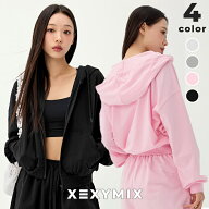 ゼクシィミックス xexymix ジップアップ ハイネック UVカット フード付き ルーズフィット ゆったり かわ…