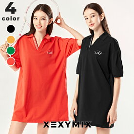 【OUTLET】ゼクシィミックス xexymix 半袖 ワンピース スポーツウェア レディース トレーニングウェア レディース フィットネスウェア レディース ランニングウェア レディース ジムウェア ヨガウェア ピラティスウェア テニスウェア ゼクシーミックスxtfop02j2【70】