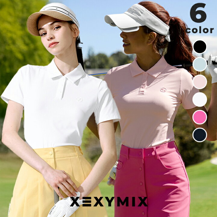 楽天市場】ゼクシィミックス xexymix 半袖 リブ ポロシャツ ゴルフ 