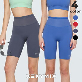 ゼクシィミックス xexymix レギンス 5分丈 ランニングウェア メッシュポケット ハイサポート ランレギンス レディース UVカット ヨガウェア ピラティスウェア ボトムス スポーツウェア トレーニングウェア フィットネスウェア ジムウェア RUN ゼクシーミックス xfl1ls1507