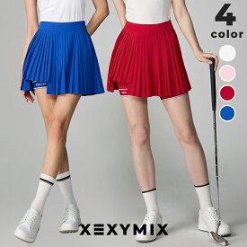 ゼクシィミックス xexymix アシンメトリー ロゴポイント プリーツ インナー付き ゴルフ ウェア レディース ゴルフウェア レディース GOLF スカート ボトムス ゴルファー ゴルフ女子 韓国 ゴルフ おしゃれ ゴルフ かわいい ゴルフ ブランド ゼクシーミックス xfl1rk1205