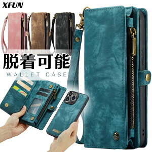 iPhoneケース 財布 iPhone 17 手帳型ケース iphone 16 ケース iPhone15 ケース iPhone14 ケース 人気 iPhone 13Pro iPhone 12 Pro ケース ストラップ付き 携帯カバー ファスナー付き 脱着タイプ ウォレット iPhone16e