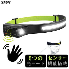 ヘッドライト 夜釣り アウトドア ヘッドライト LED ledヘッドライト 充電式 USB 5種点灯モード 軽量 IPX4防水 1200 大容量バッテリー 最大8時間使用 SOS点滅 自転車 夜釣り 登山 作業灯 懐中電灯 防災 停電 LEDヘッドライト 小型 LED 電灯