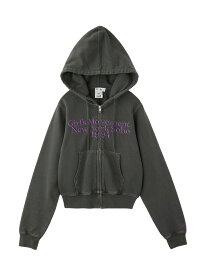 X-girl/(W)COLOR SCHEME COMPACT ZIP UP HOODIE X-girl エックスガール トップス パーカー・フーディー ブラウン グリーン ブラック【送料無料】[Rakuten Fashion]