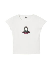 DEVIL FACE S/S BABY TEE X-girl エックスガール トップス カットソー・Tシャツ ホワイト レッド ブラック【送料無料】[Rakuten Fashion]