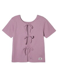 RIBBON S/S TOP トップス X-girl X-girl エックスガール トップス カットソー・Tシャツ ブラック ピンク ホワイト【送料無料】[Rakuten Fashion]