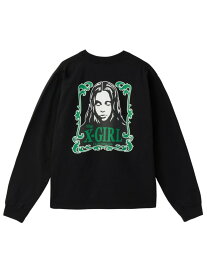 ORNAMENT FACE L/S TEE X-girl X-girl エックスガール トップス カットソー・Tシャツ ブラック カーキグリーン ホワイト【送料無料】[Rakuten Fashion]
