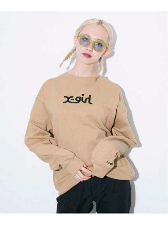 楽天市場】THICK RUBBER MILLS LOGO CREW SWEAT TOP トレーナー X-girl 