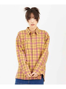 �ySALE�^70%OFF�zPLAID SHIRT X-girl �G�b�N�X�K�[�� �g�b�v�X �V���c�E�u���E�X �O���[�� �z���C�g �C�G���[�yRBA_E�z[Rakuten Fashion]