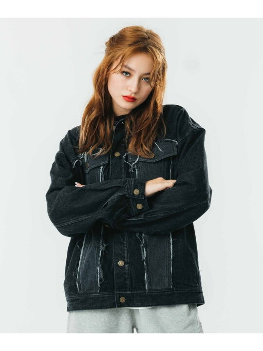楽天市場】【SALE／50%OFF】2-TONE DENIM JACKET ジャケット X-girl X 