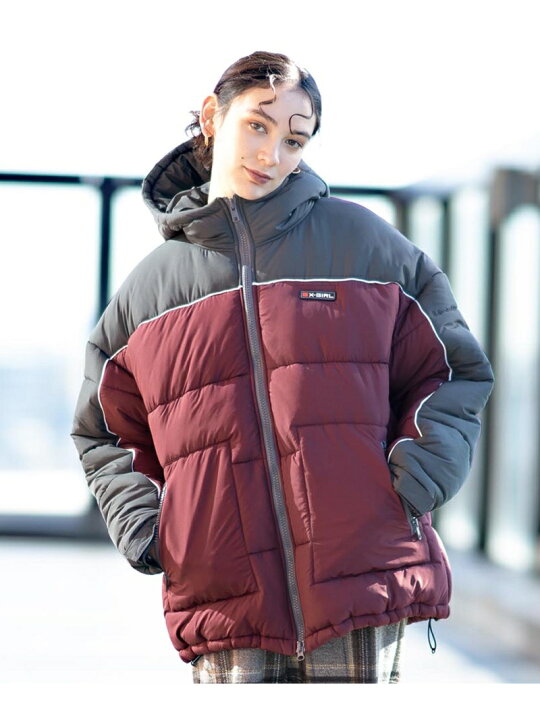 楽天市場】【SALE／10%OFF】BICOLOR PUFFER JACKET 中綿ジャケット X 