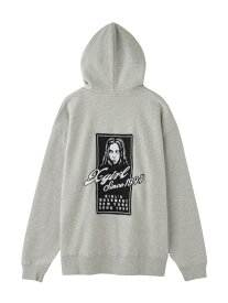 FACE BOX PATCH ZIP UP SWEAT HOODIE X-girl エックスガール トップス パーカー・フーディー グレー カーキグリーン【送料無料】[Rakuten Fashion]