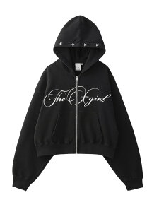 �ySALE�^30%OFF�zPENCIL SCRIPT LOGO EMBROIDERED ZIP UP SWEAT HOODIE X-girl �G�b�N�X�K�[�� �g�b�v�X �X�E�F�b�g�E�g���[�i�[ �O���[ �u���b�N �x�[�W���yRBA_E�z�y���������z[Rakuten Fashion]