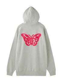 【SALE／30%OFF】X-girl/(U)BTRFLY PTCH OV SW HD X-girl エックスガール トップス パーカー・フーディー ブラウン グレー ブラック【RBA_E】【送料無料】[Rakuten Fashion]