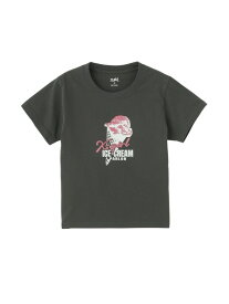 GLITTER ICE CREAM S/S BABY TEE X-girl X-girl エックスガール トップス カットソー・Tシャツ グレー ブルー ホワイト【送料無料】[Rakuten Fashion]
