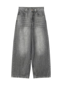 LOGO POCKET LOOSE DENIM PANTS X-girl X-girl エックスガール パンツ ジーンズ・デニムパンツ ブラック ブルー【送料無料】[Rakuten Fashion]