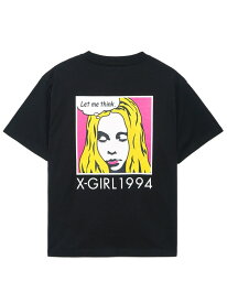 X-girl/(U)POP FACE SS TEE X-girl エックスガール トップス カットソー・Tシャツ ブラック ホワイト【送料無料】[Rakuten Fashion]