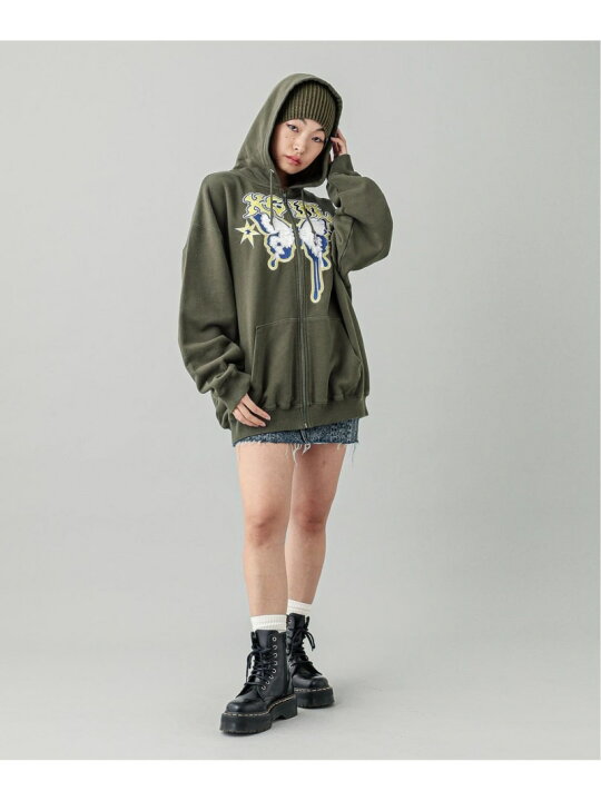 楽天市場】BUTTERFLY ZIP UP HOODIE X-girl X-girl エックスガール 