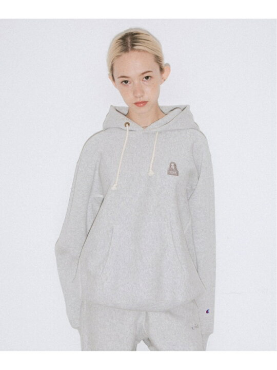 楽天市場】X-girl × Champion FACE REVERSE WEAVE SWEAT HOODIE 