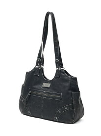 METAL LABEL FAUX LEATHER BAG X-girl X-girl エックスガール バッグ ハンドバッグ ブラック ブラウン【送料無料】[Rakuten Fashion]