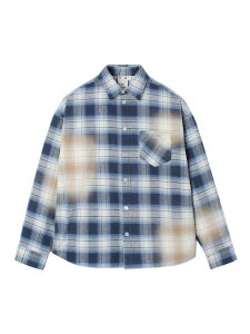 BLEACHED PLAID L/S SHIRT X-girl �G�b�N�X�K�[�� �g�b�v�X �V���c�E�u���E�X �u���b�N �u���[�y���������z[Rakuten Fashion]