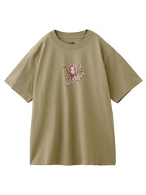 FAIRY FACE S/S TEE X-girl X-girl エックスガール トップス カットソー・Tシャツ ブラック ホワイト ベージュ【送料無料】[Rakuten Fashion]