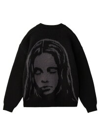 X-girl/(W)FACE JACQUARD KNIT CARDIGAN X-girl エックスガール トップス カーディガン ピンク ブラック ブラウン【送料無料】[Rakuten Fashion]