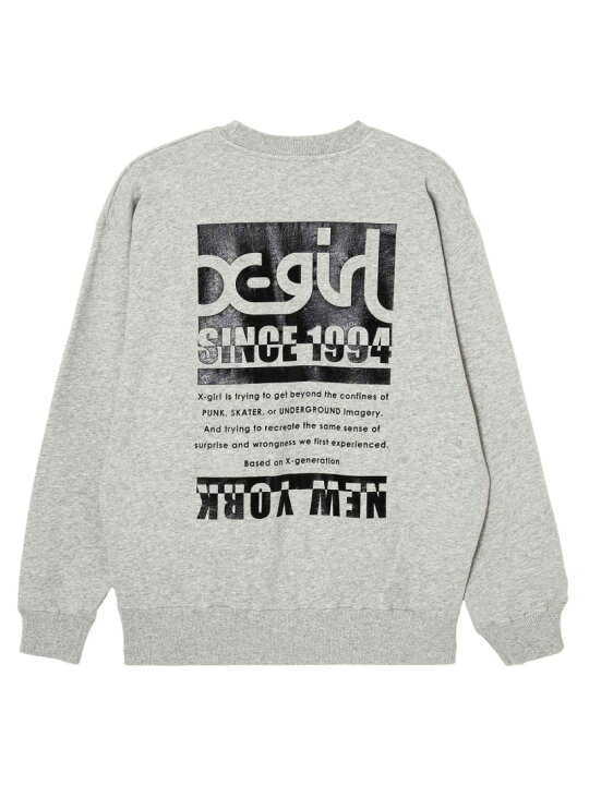 楽天市場】BICOLOR BOX LOGO SWEAT TOP スウェット トレーナー X-girl 