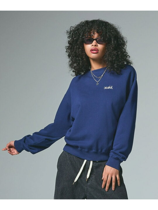 楽天市場】FACE PATCH AND LOGO CREWNECK SWEAT TOP X-girl エックス 