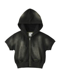 FADED COMPACT S/S ZIP UP HOODIE X-girl X-girl エックスガール トップス パーカー・フーディー カーキグリーン パープル【送料無料】[Rakuten Fashion]