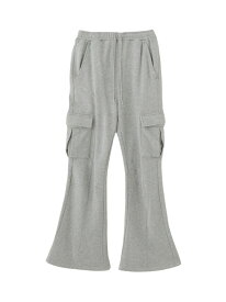 X-girl/(W)CARGO POCKET FLARE SWEAT PANTS X-girl エックスガール パンツ ジャージ・スウェットパンツ グレー ブラック【送料無料】[Rakuten Fashion]