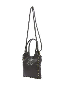 XG EMBLEM STUDDED 2WAY MINI BAG X-girl �G�b�N�X�K�[�� �o�b�O ���̑��̃o�b�O �u���E�� �u���b�N�y���������z[Rakuten Fashion]