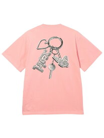 X-girl MOTIF KEYCHARM S/S TEE Tシャツ X-girl X-girl エックスガール トップス カットソー・Tシャツ ブラック ピンク ホワイト【送料無料】[Rakuten Fashion]