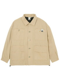 FACE WORK JACKET ジャケット X-girl X-girl エックスガール ジャケット・アウター カバーオール・ワークジャケット ベージュ グレー【送料無料】[Rakuten Fashion]