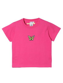 EMBROIDERED BUTTERFLY LOGO S/S BABY TEE Tシャツ X-girl X-girl エックスガール トップス カットソー・Tシャツ ブラック ピンク ホワイト【送料無料】[Rakuten Fashion]