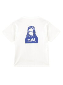 【SALE／20%OFF】FACE S/S TEE 【X-girl】 X-girl エックスガール トップス カットソー・Tシャツ ホワイト ピンク ブラック【RBA_E】【送料無料】[Rakuten Fashion]