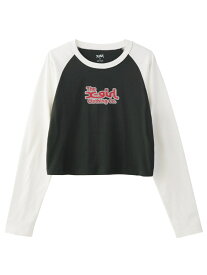 【SALE／30%OFF】ROUGH MILLS LOGO RAGLAN L/S BABY TEE 【X-girl】 X-girl エックスガール トップス カットソー・Tシャツ グレー ホワイト【RBA_E】【送料無料】[Rakuten Fashion]