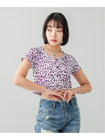 HEART LEOPARD CARDIGAN カーディガン X-girl X-girl エックスガール トップス カーディガン グレー カーキ【先行予約】*【送料無料】[Rakuten Fashion]