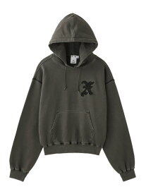 【SALE／30%OFF】FADED X PATCH SWEAT HOODIE 【X-girl】 X-girl エックスガール トップス パーカー・フーディー ブラック カーキグリーン ブルー【RBA_E】【送料無料】[Rakuten Fashion]