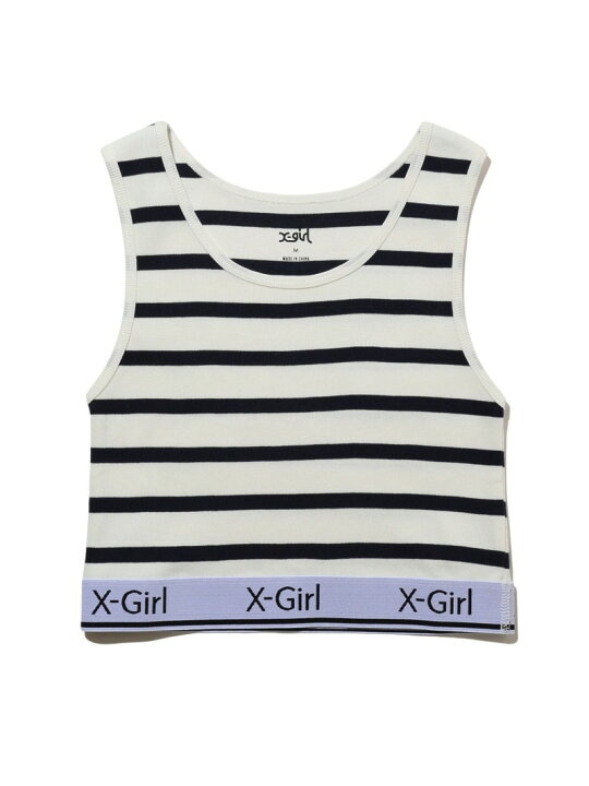 楽天市場】LOGO AND STRIPE TANK TOP タンクトップ X-girl X  