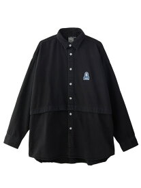 FACE 2WAY LENGTH L/S SHIRT 【X-girl】 X-girl エックスガール トップス シャツ・ブラウス ブラック ピンク ホワイト【送料無料】[Rakuten Fashion]