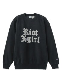 X-girl/(W)X-girl x Champion REVERSE WEAVE R FADED LOGO SWEAT TOP X-girl エックスガール トップス スウェット・トレーナー ブラック ネイビー【送料無料】[Rakuten Fashion]